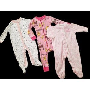 * LAZY ONE Little Me CARTER’S Lot of One Piece Romper Sleepers Girls 6 months